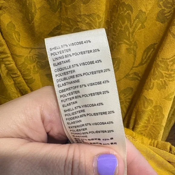 Maeve Lydia Gold Floral Burnout Wrap Blouse - Picture 7 of 9